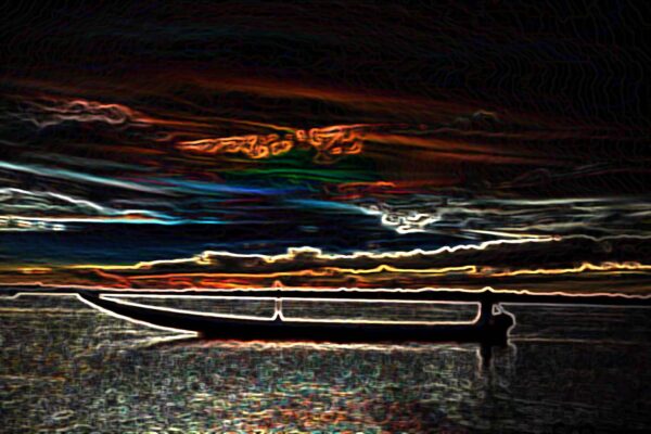 Pescador en el Vichada Abstracto